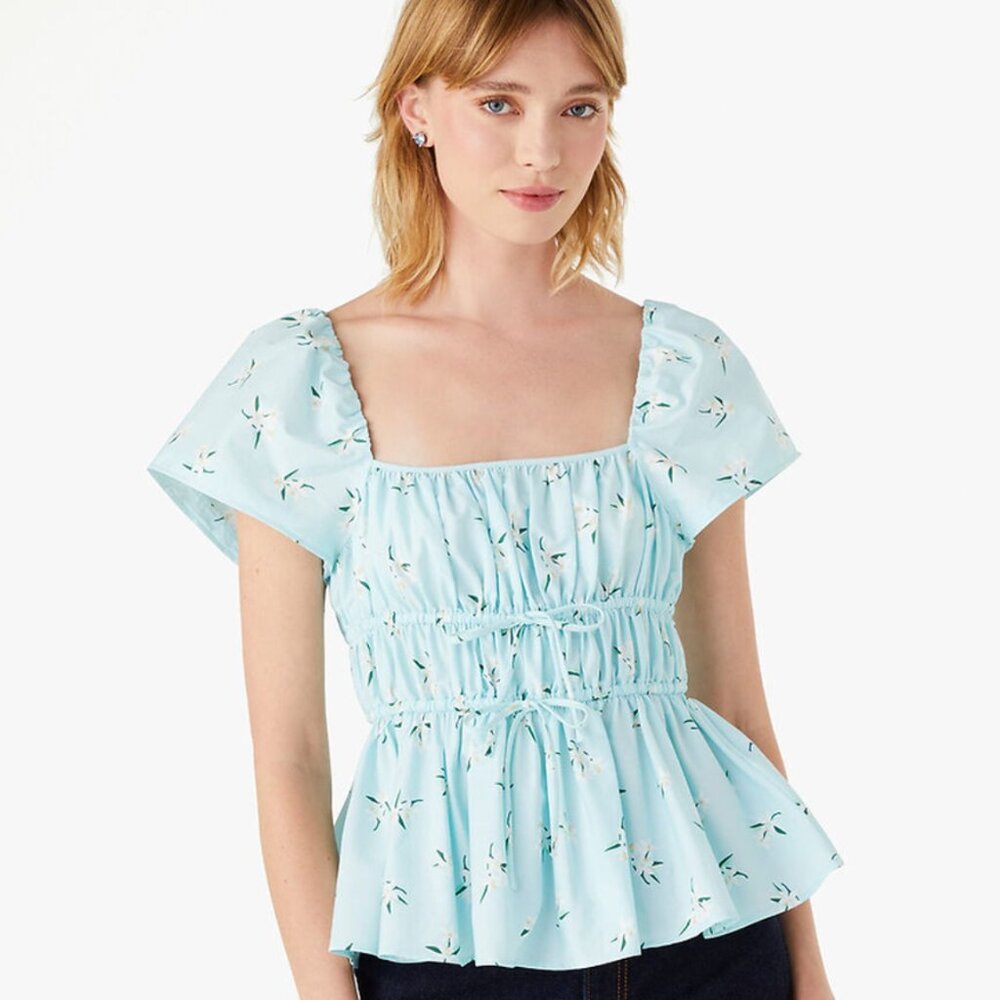 Kate Spade Orange Blossom Toss Top